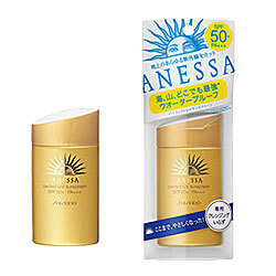 【日本直邮】资生堂/Shiseido   Anessa安热沙/安耐晒 防晒霜 金瓶 SPF50防水 60ml  2件套