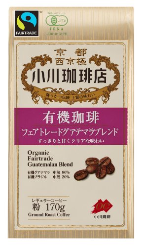 【日本直邮】京都小川咖啡店 有机咖啡公平贸易险境马拉混合粉 170g