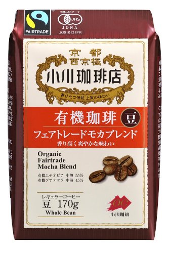 【日本直邮】小川有桌子咖啡摩卡咖啡店公正贸易混合豆170g