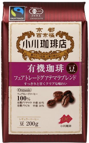 【日本直邮】京都小川咖啡店 有机公平贸易险境马拉混合豆 200g