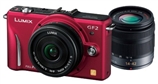 【促销】日本原装松下GF2W 红色双头套机 含14mm/F2.5、14-42mm/F3.5镜头 DMC-GF2 W-R-单反相机-相机-家电．相机