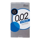 【日本直邮】iX 超薄型避孕套 厚度0.02mm 润2000（12只装）