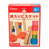 和光堂/WAKODO 9个月以上婴儿离乳期辅食磨牙棒 34g(8小袋） 铁质饼干